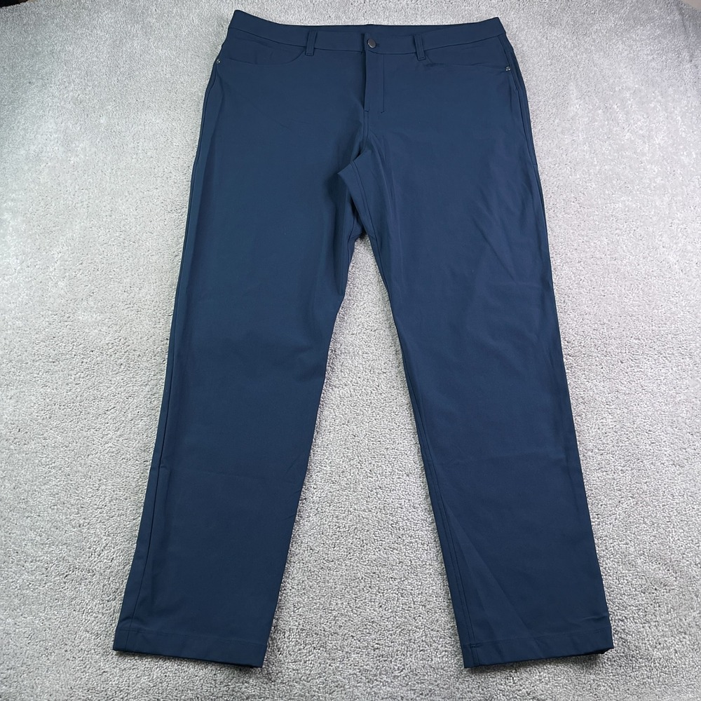 Lululemon ABC Pants Mens 38x32 Blue Classic Fit Warpstreme Performance Chino